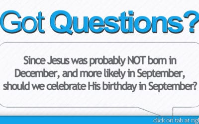 Should we celebrate Jesus’ birthday in September?