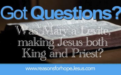 Was Mary a Levite, making Jesus both King and Priest?