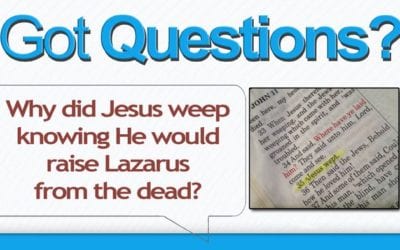 Why did Jesus weep knowing He would raise Lazarus?