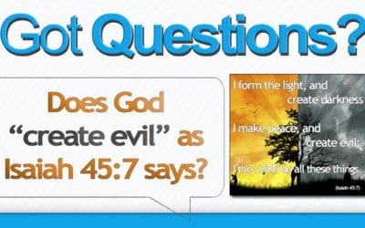 Does God create evil as Isaiah 45:7 says?