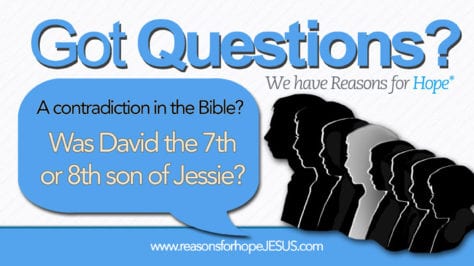 Was David 7th or 8th son of Jesse