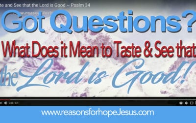 Taste and See That God Is Good? (Ps 34) What does that mean?