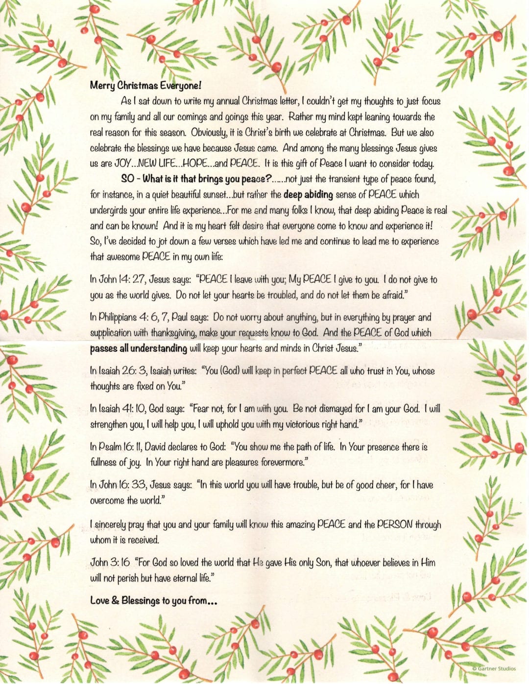 A Boastful Christmas Letter » Reasons for Hope* Jesus