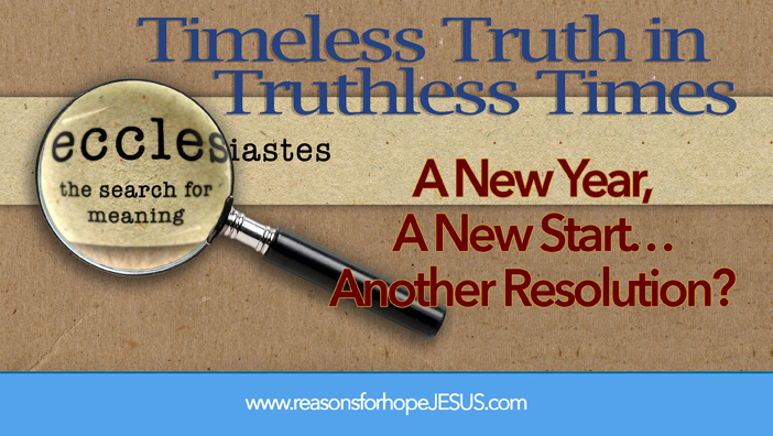 A New Year, A New Start. . .Another Resolution?