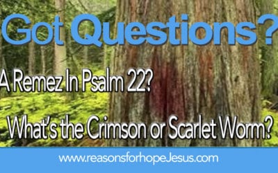How was Jesus Like a Worm? What’s the Crimson (or Scarlet) Worm? A Remez In Psalm 22? 