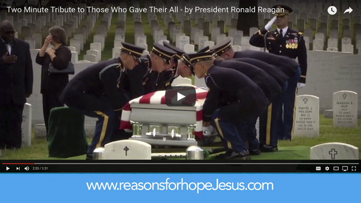 Two Minute Tribute to Those Who Gave Their All -President Reagan 1982