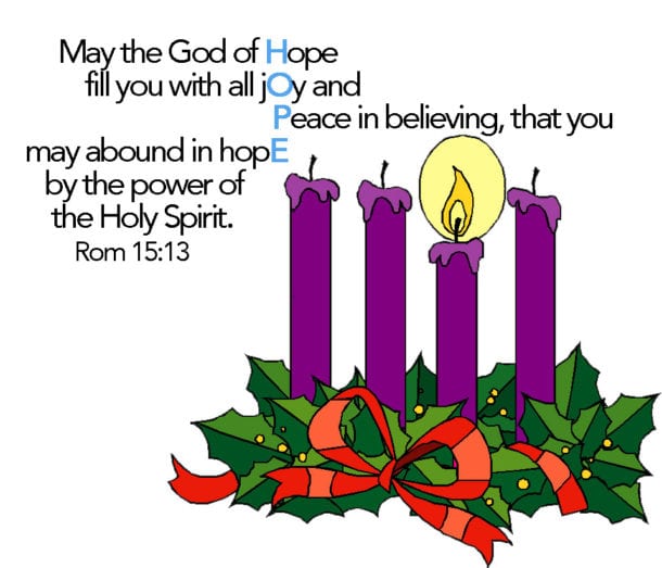 Christmas Advent Candle 1 HOPE Prophecy Gives Hope » Reasons for