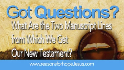 Two Manuscript Lines of New Testament