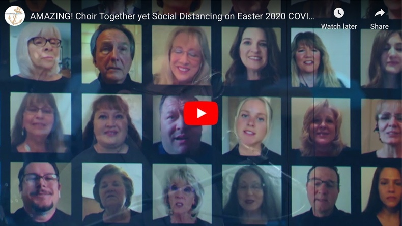 AMAZING! Choir Together yet Social Distancing on Easter 2020 during COVID 19