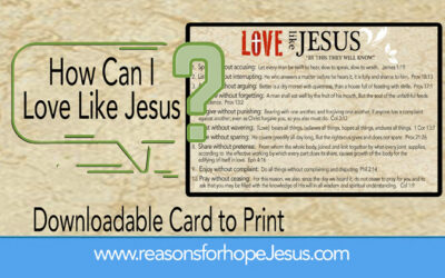 How Can I Love Like Jesus?  Download and Print
