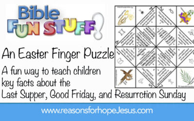 Easter Finger Puzzle to Teach Children About Jesus